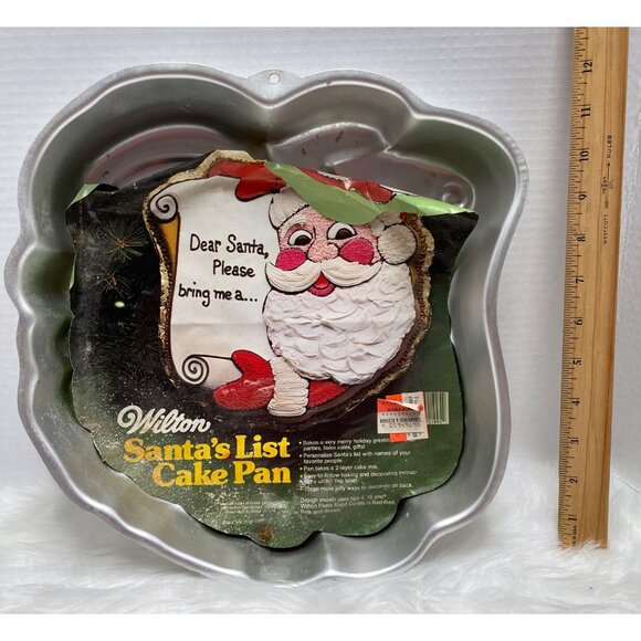 Vintage Wilton 1982 Santa's List Christmas Holiday Cake Pan 502-4203 baking - Picture 1 of 7